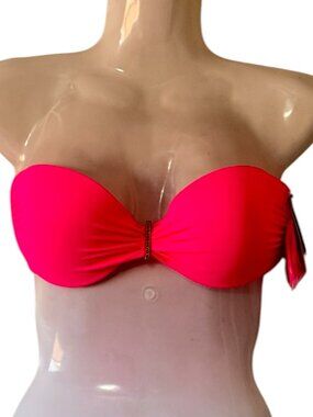 Victoria's Secret NEW WITH TAGS Flirt Bandeau Bikini Top with Halter Strap 34 C